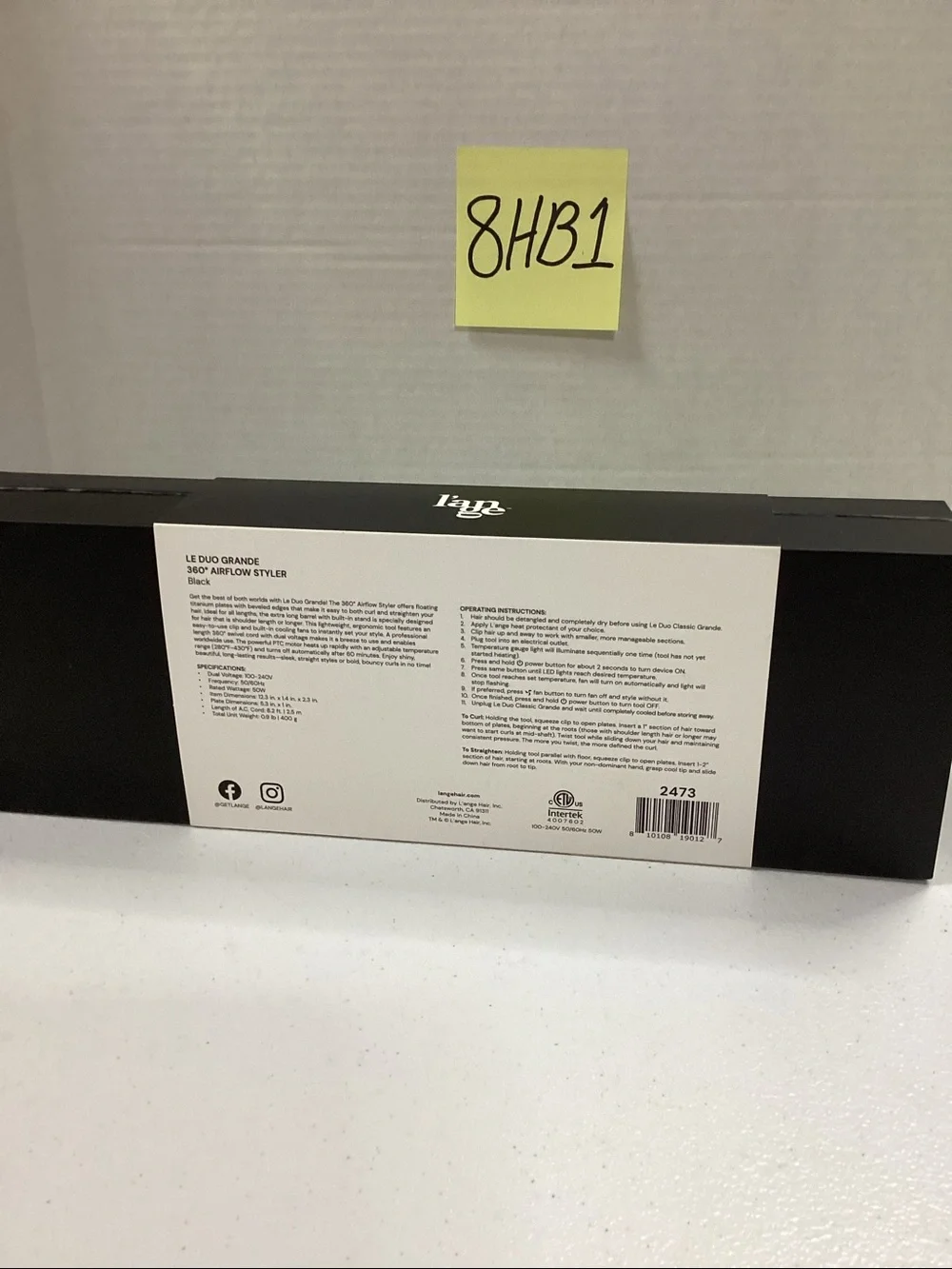Lange Black Hair Styling Tool Box